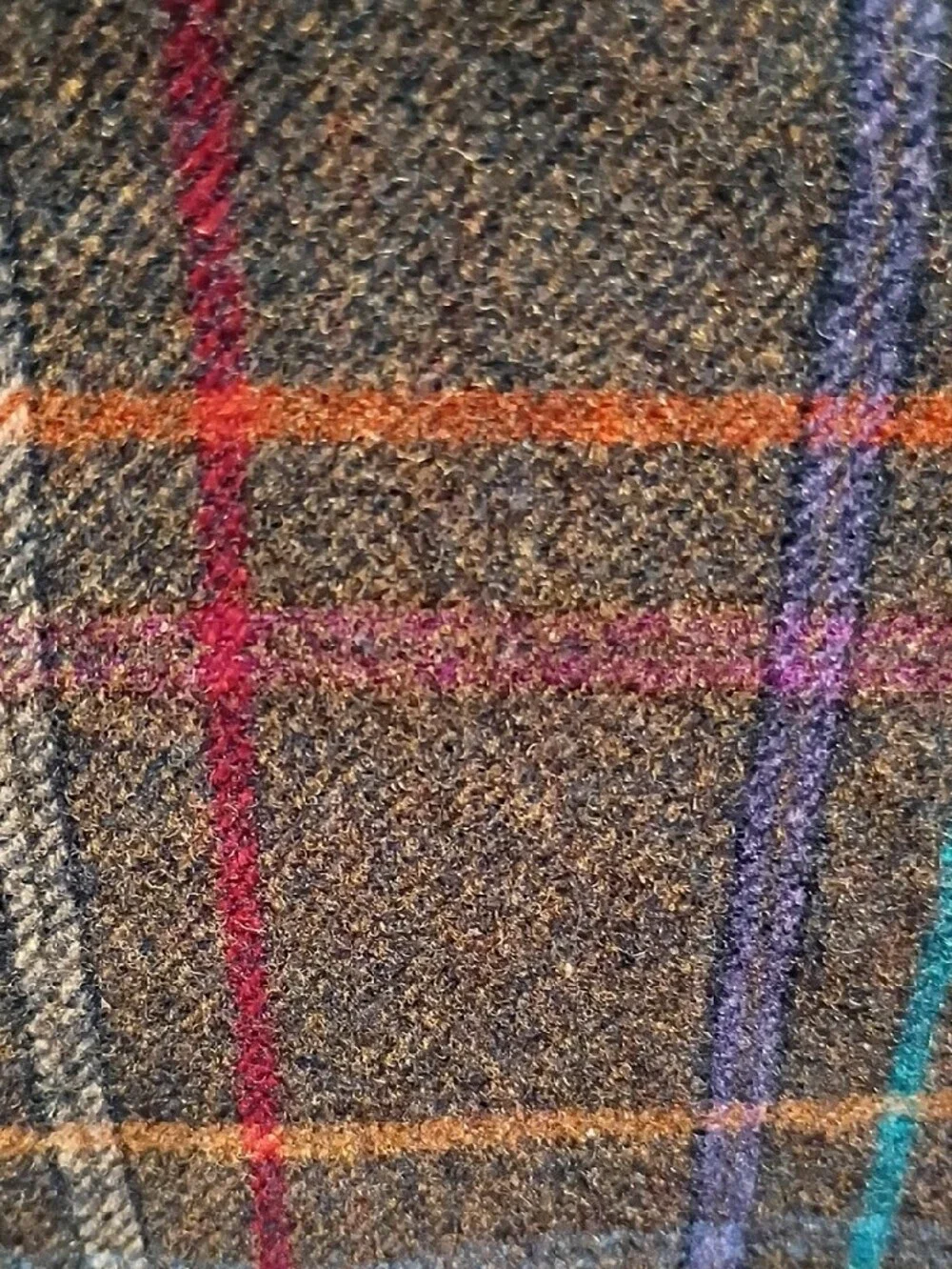 Pendleton Gray Plaid Button-Down Shirt with Blue & Brown Accents Women's M - Picture 3 of 4